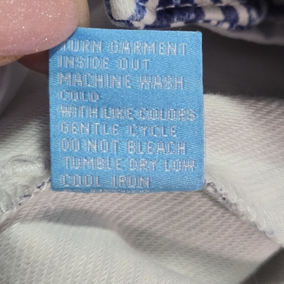 J McLaughlin Blue Leaf Print Mid Rise Stretch Straight Leg Jeans Pants Size 12 - Picture 6 of 8